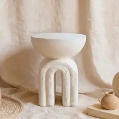 SANTU HOME & DECO - Mesa Lateral Orgánica Wabi Sabi
