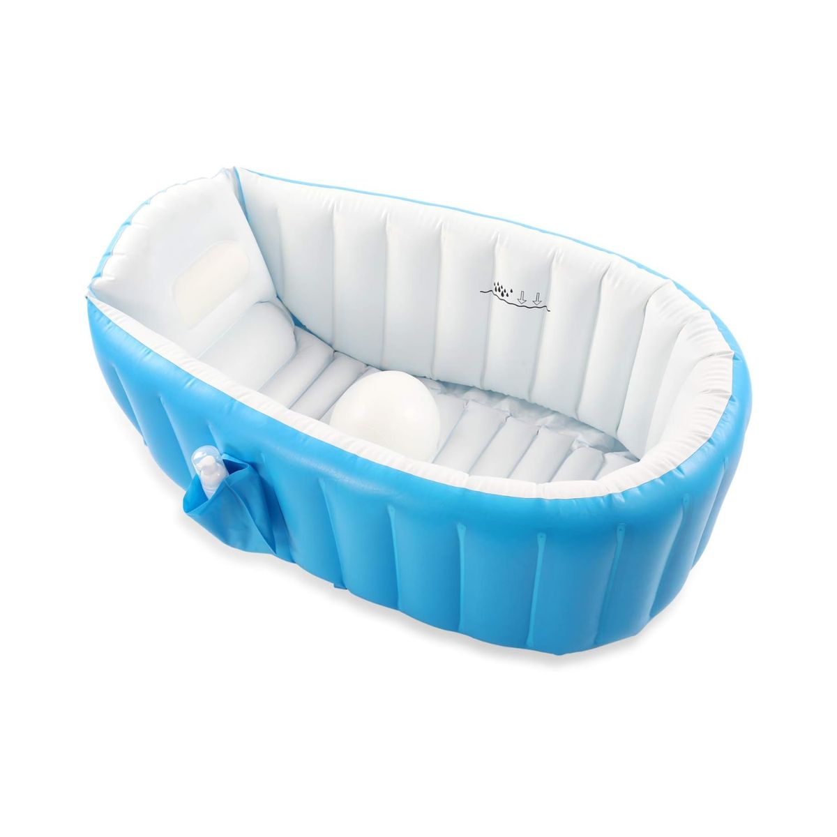 GENERICO - Bañera Inflable Plegable Portátil Para Bebés Con Bomba Aire Color Rosa