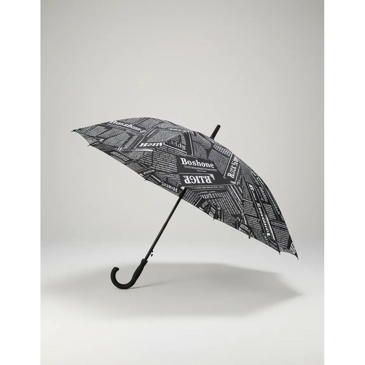 GENERICO - Paraguas 95cm Diseño Periódico 8 Varillas