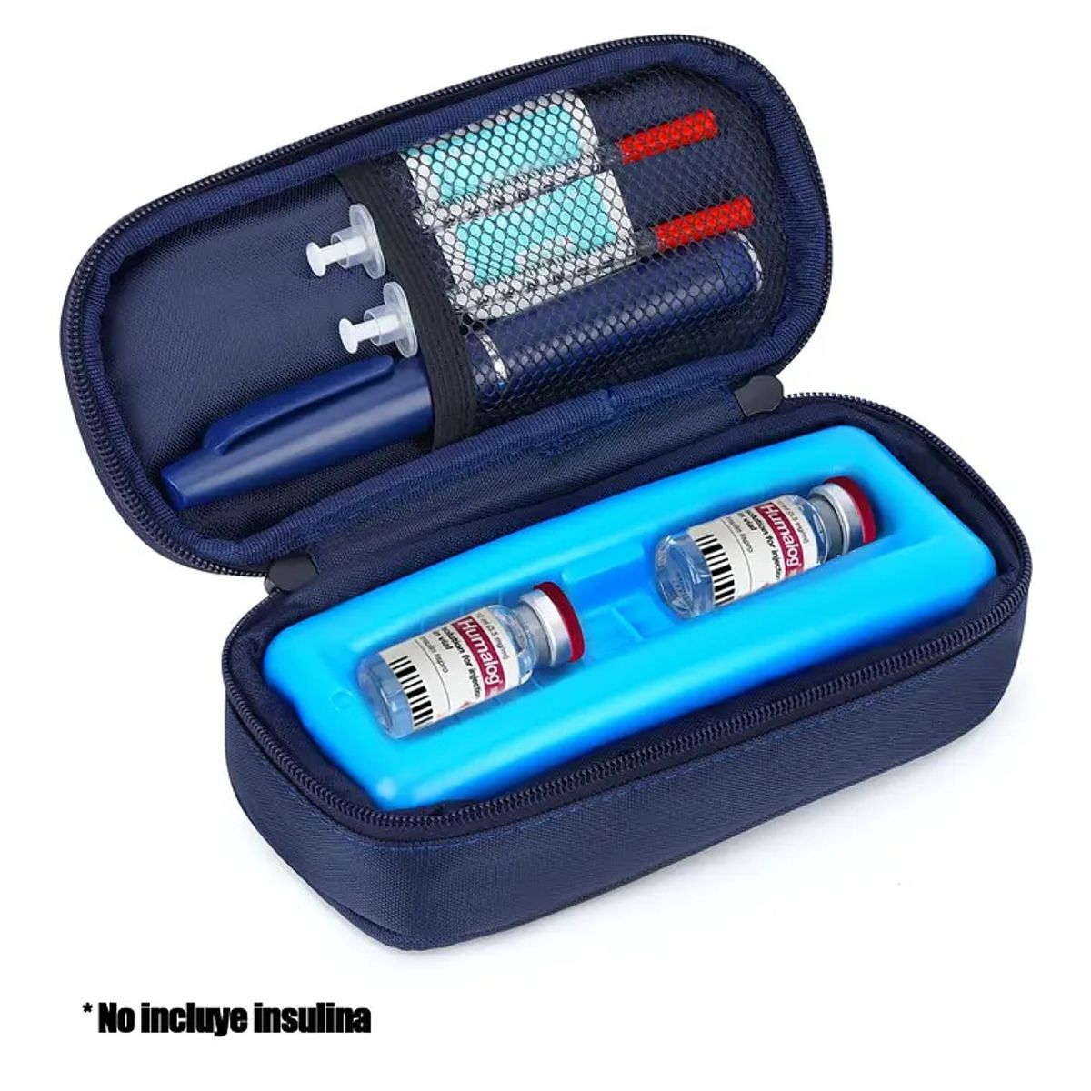 GENERICO - Bolso Estuche Porta Insulina Refrigerante cooler Azul
