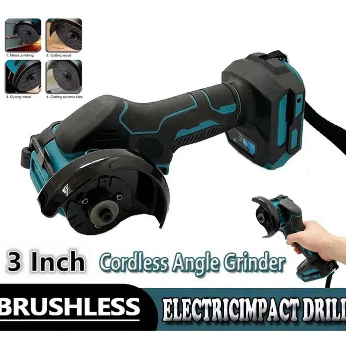 GENERICO - Mini Amoladora Esmeril Angular Inalámbrico Dos Baterias