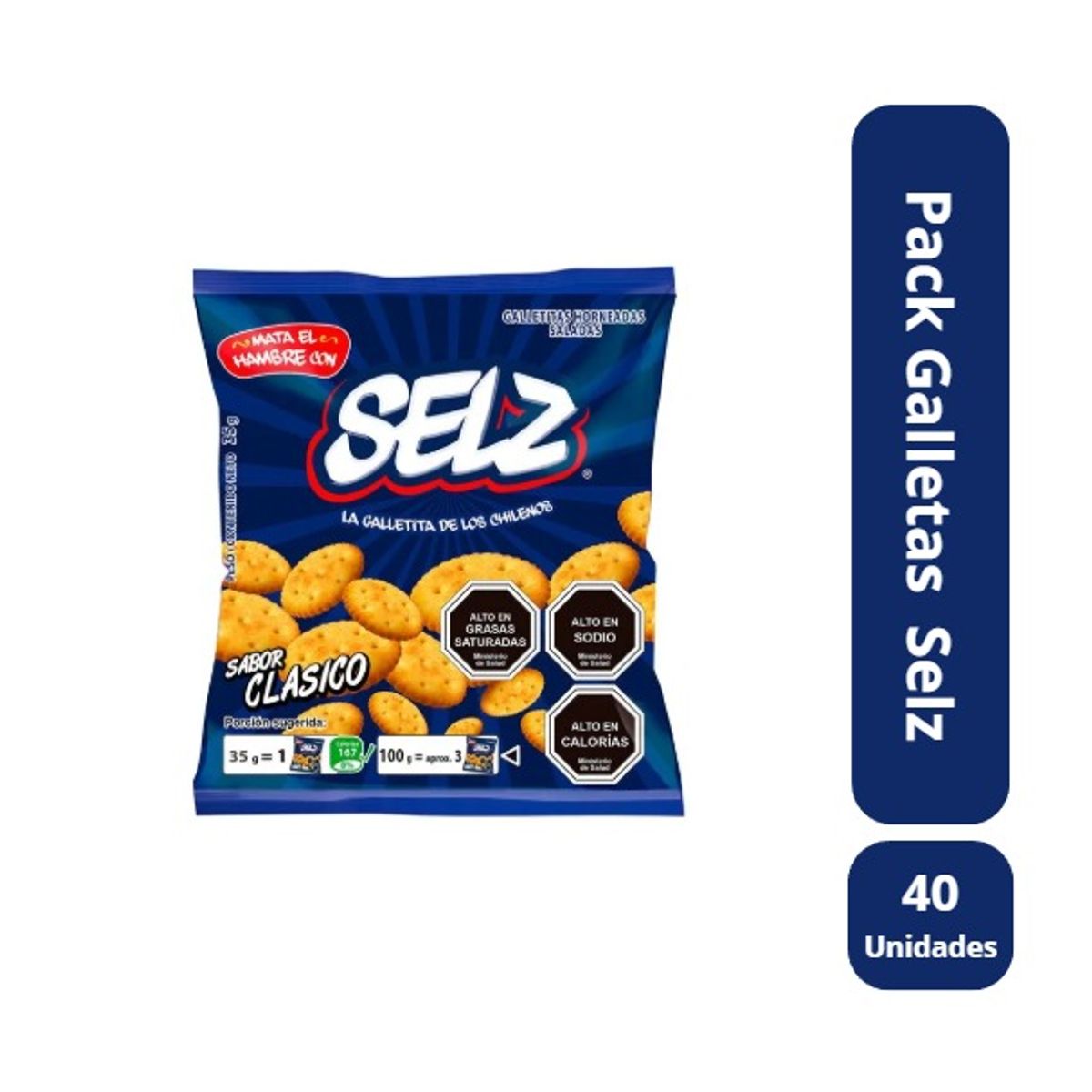ARCOR - Pack 40 unidades galleta Selz Clasica saladas 35gr