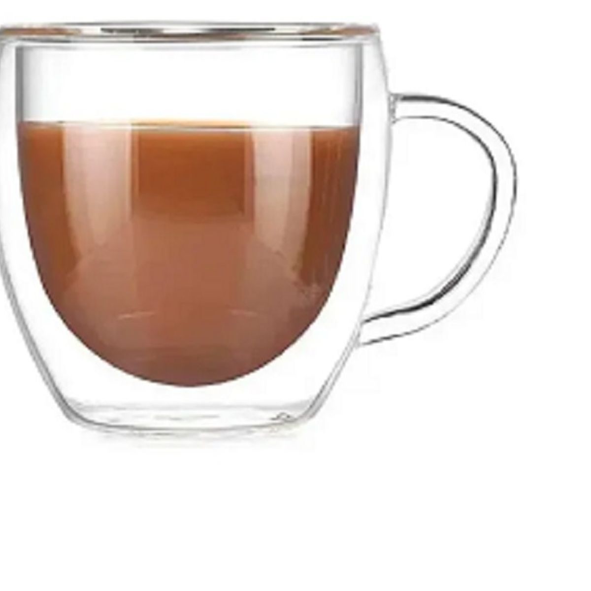 GENERICO - Tazas de vidrio transparente  de café  doble pared 250 ml 10 cm* 8 cm