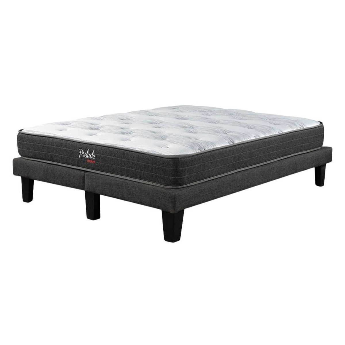 MOVELARIA - Cama Europea Prelude Radiant 2 Plazas Base dividida Negro CEP20