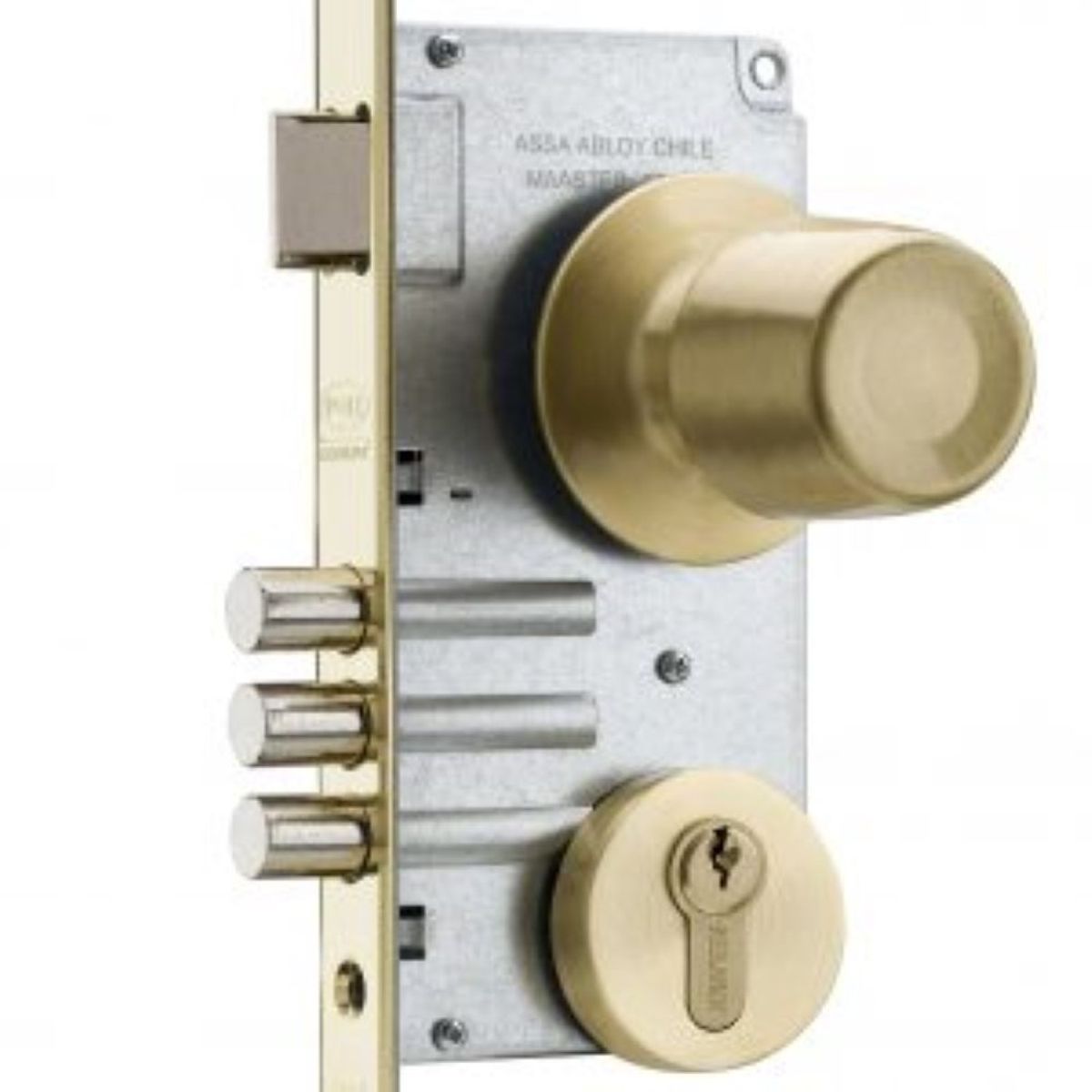 POLI - Cerradura Embutida Poli Urbano B60 Acceso Fijo Bronce