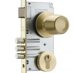 POLI - Cerradura Embutida Urbano B60 Acceso Fijo Bronce