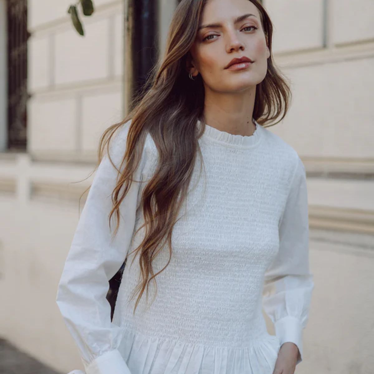 RUPHA - Blusa de Lino y Algodón Blanca Juliette Rupha