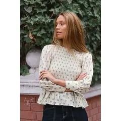 RUPHA - Blusa de Algodón Blanca Camille