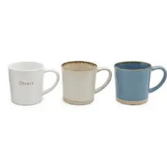 GENERICO - Taza de Cerámica 350ml - Estilo Artesanal Texturizado Gres