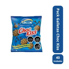 ARCOR - Pack 40 unidades Galletas Colación Chockiss 35gr C/u