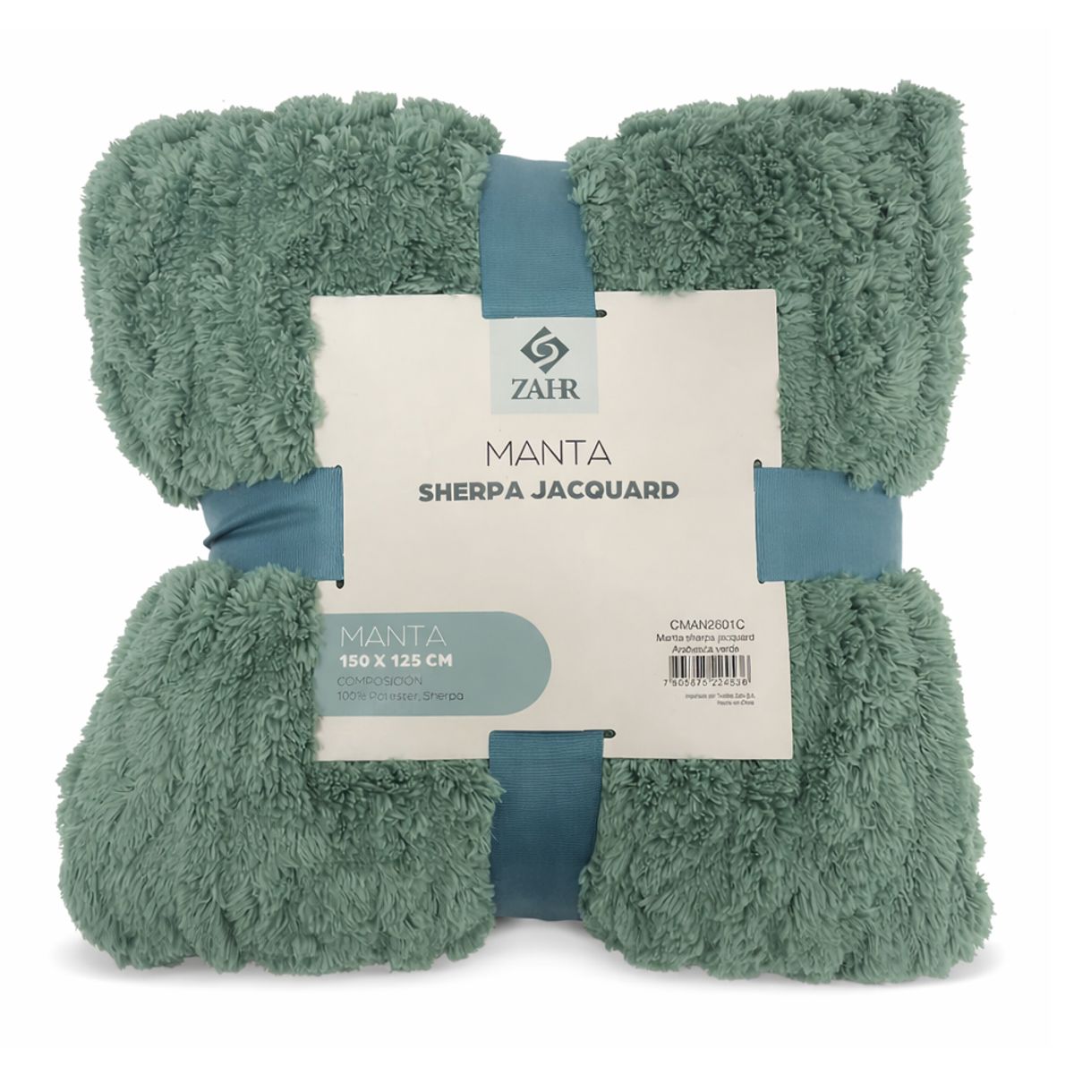 ZAHR - MANTA JACQUARD  SHERPA VERDE