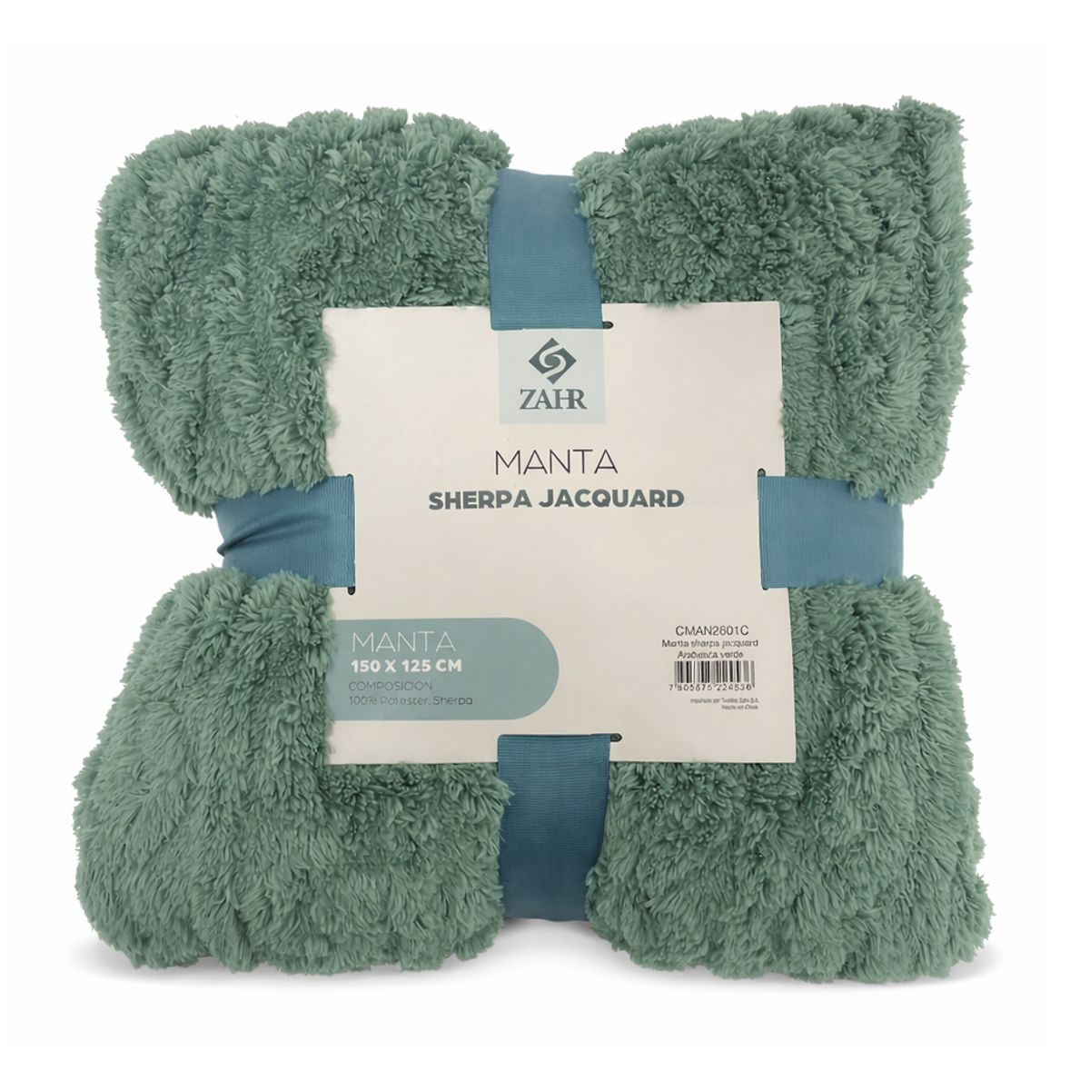 ZAHR - MANTA JACQUARD  SHERPA VERDE