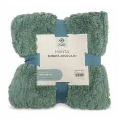 ZAHR - MANTA JACQUARD SHERPA VERDE