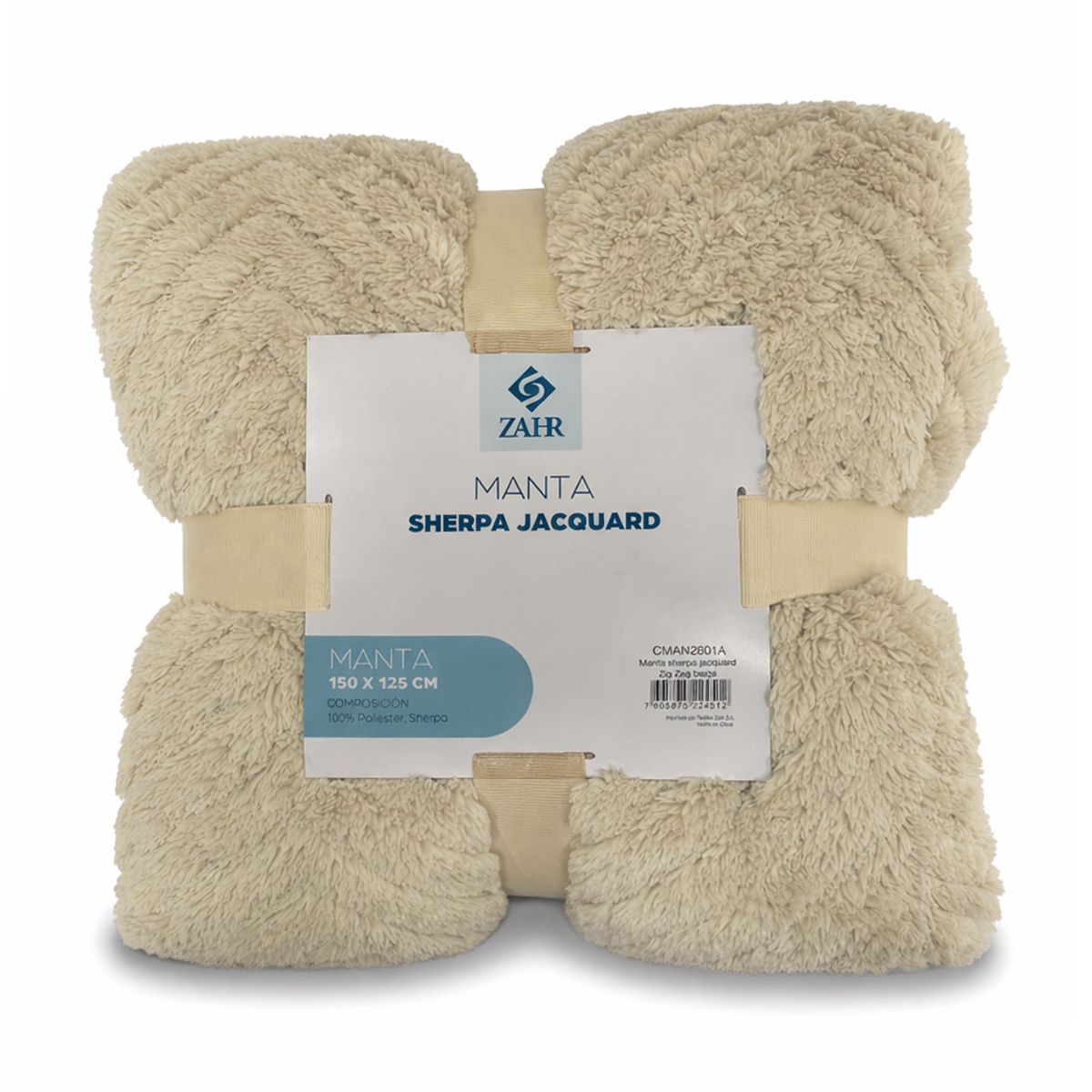 ZAHR - MANTA JACQUARD SHERPA  BEIGE