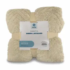 ZAHR - MANTA JACQUARD SHERPA BEIGE