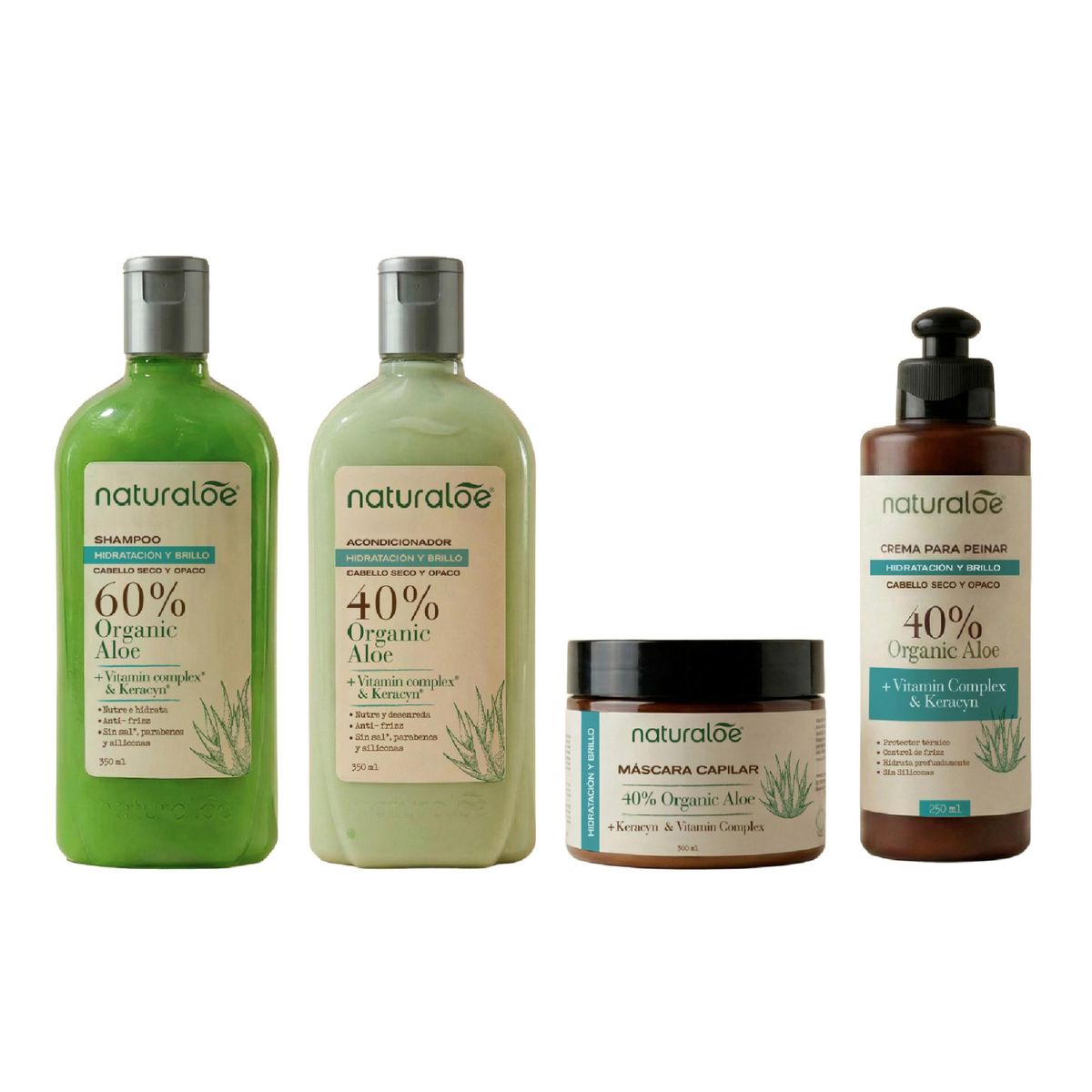 NATURALOE - Set Línea Completa Hidratación y Brillo Naturaloe