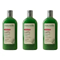 NATURALOE - Set 3 Shampoo Linea Control Caida Graso