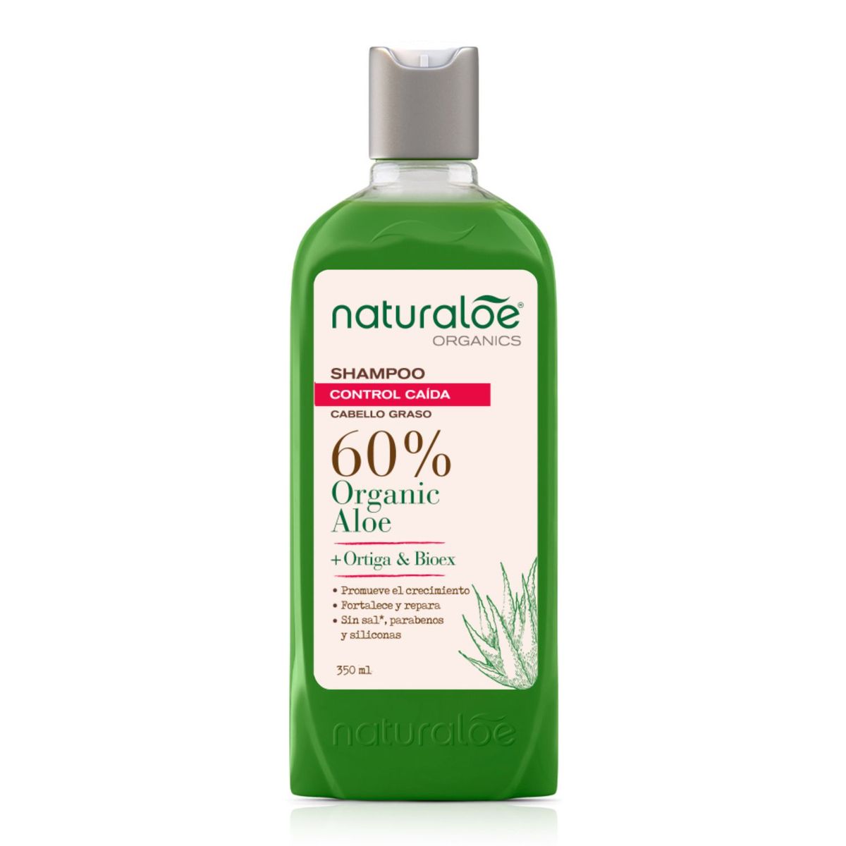 NATURALOE - Set 3 Shampoo Linea Control Caida Graso Naturaloe