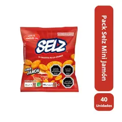 ARCOR - Pack 40 unidades Galletas Mini Selz Jamón 35 Gr c/u