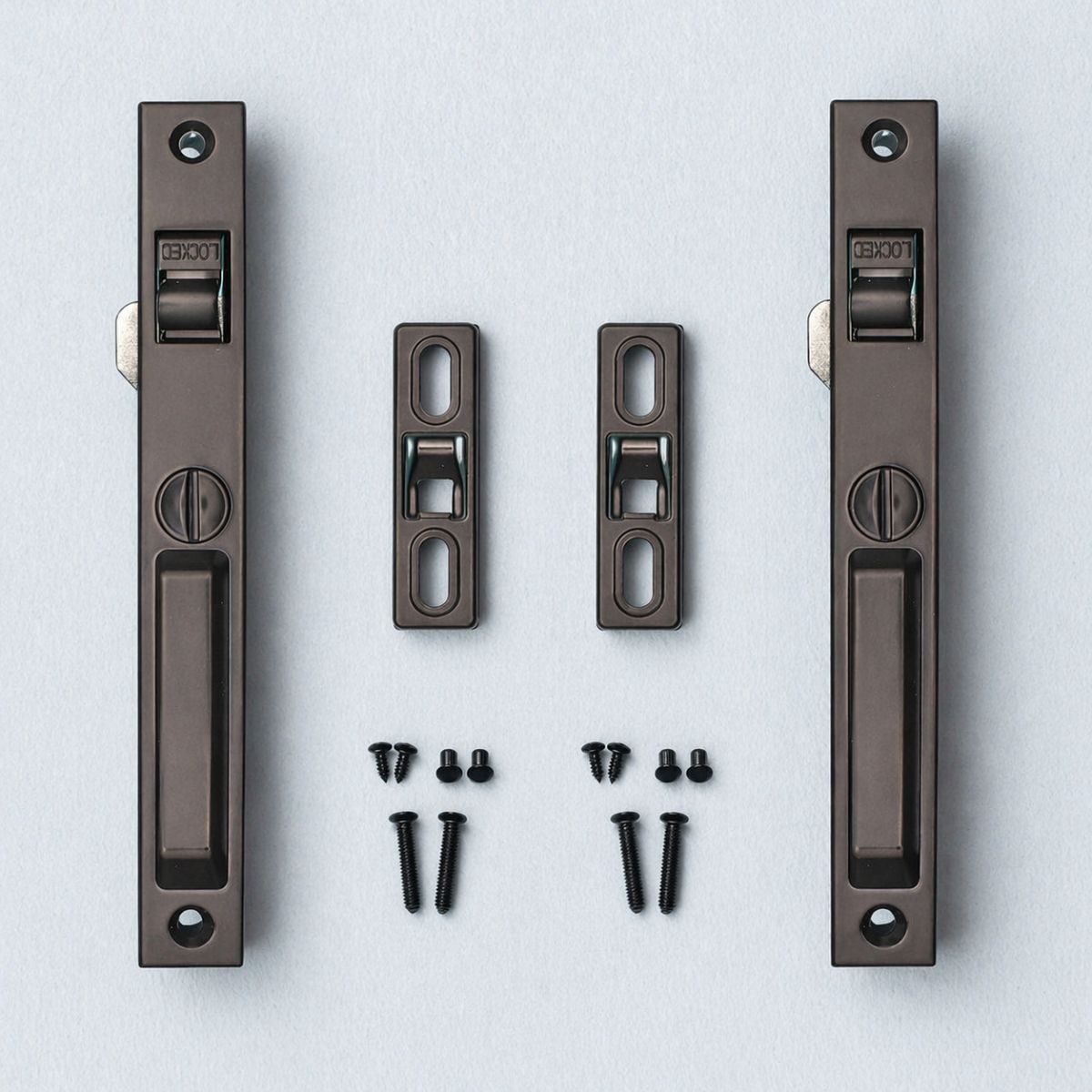 GENERICO - Set 2 Cierre Pestillo Lateral Open Lock Medio - Seguro para Ventana de Aluminio