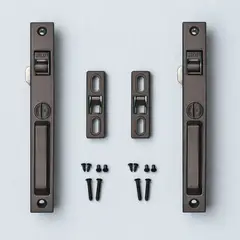 GENERICO - Set 2 Cierre Pestillo Lateral Open Lock Medio - Seguro para Ventana de Aluminio