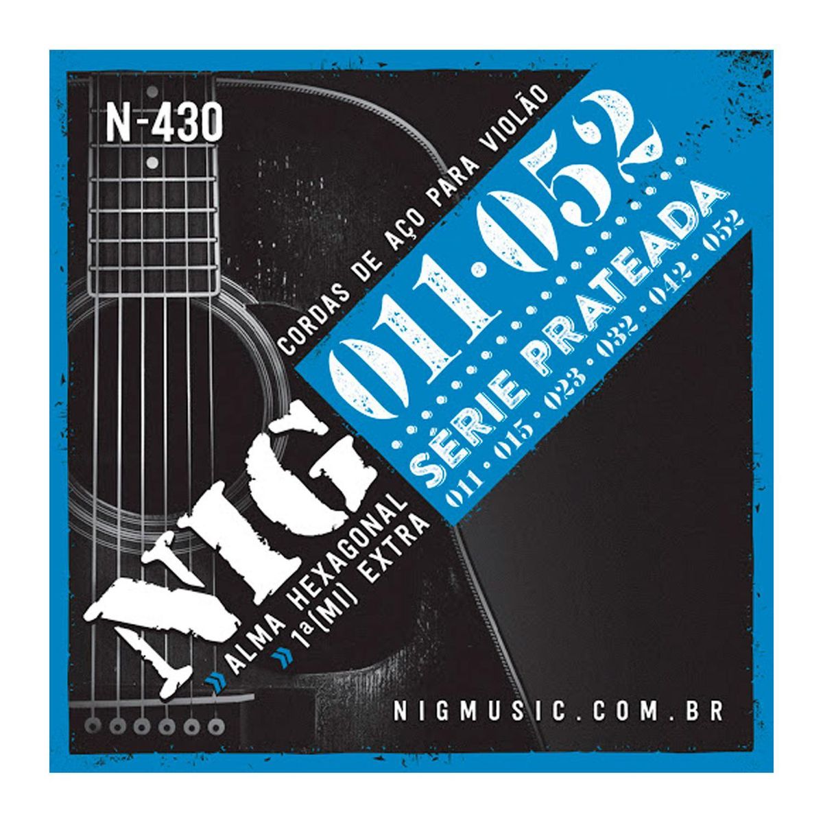 NIG - Set de Cuerdas Guitarra Acústica Metálica 11-52 NIG N430