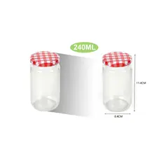 GENERICO - Frasco De Vidrio 240ml Con Tapa Hermetica Para Organizacion