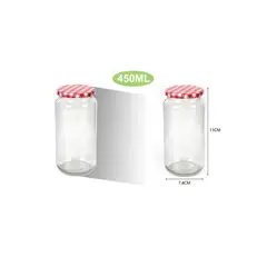 GENERICO - Frasco De Vidrio 450ml Con Tapa Hermetica Para Almacenamiento