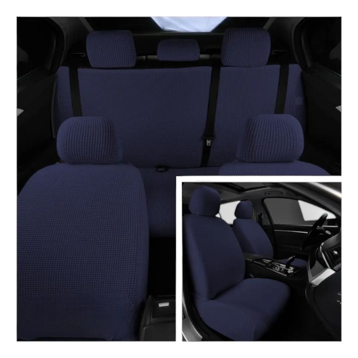 GENERICO - Cubreasiento Texturizado De Auto 3 Piezas