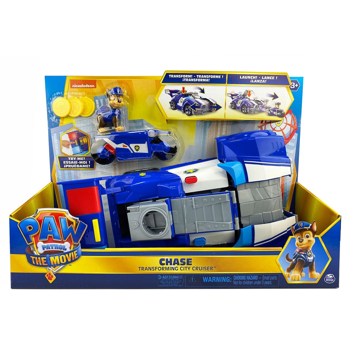 PAW PATROL - Vehiculo Chase Pelicula Mas Figura Paw Patrol