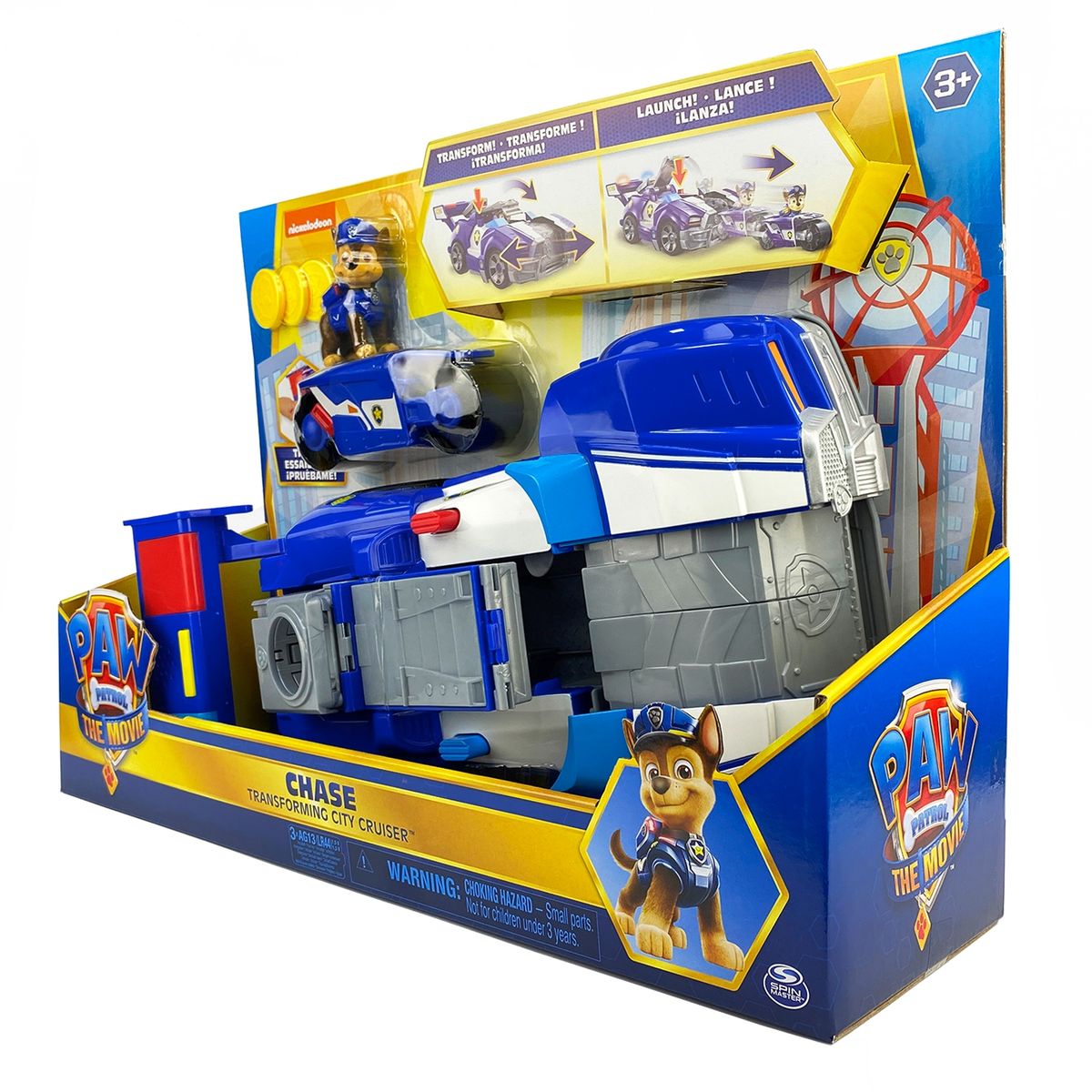 PAW PATROL - Vehiculo Chase Pelicula Mas Figura Paw Patrol