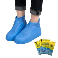 GENERICO - Pack x3 Cubre Zapatos Impermeables de Silicona Talla M Protección Antideslizante Reutilizable