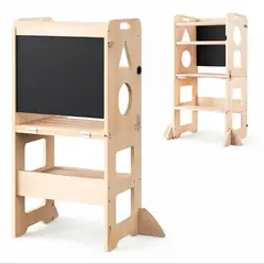 GENERICO - Torre De Aprendizaje Montessori Tablero Infantil 3 En 1