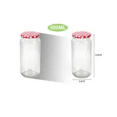 GENERICO - Frasco De Vidrio 500ml Con Tapa Hermetica Para Cocina Y Hogar