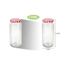 GENERICO - Frasco De Vidrio 720ml Con Tapa Hermetica Para Conservas Casa