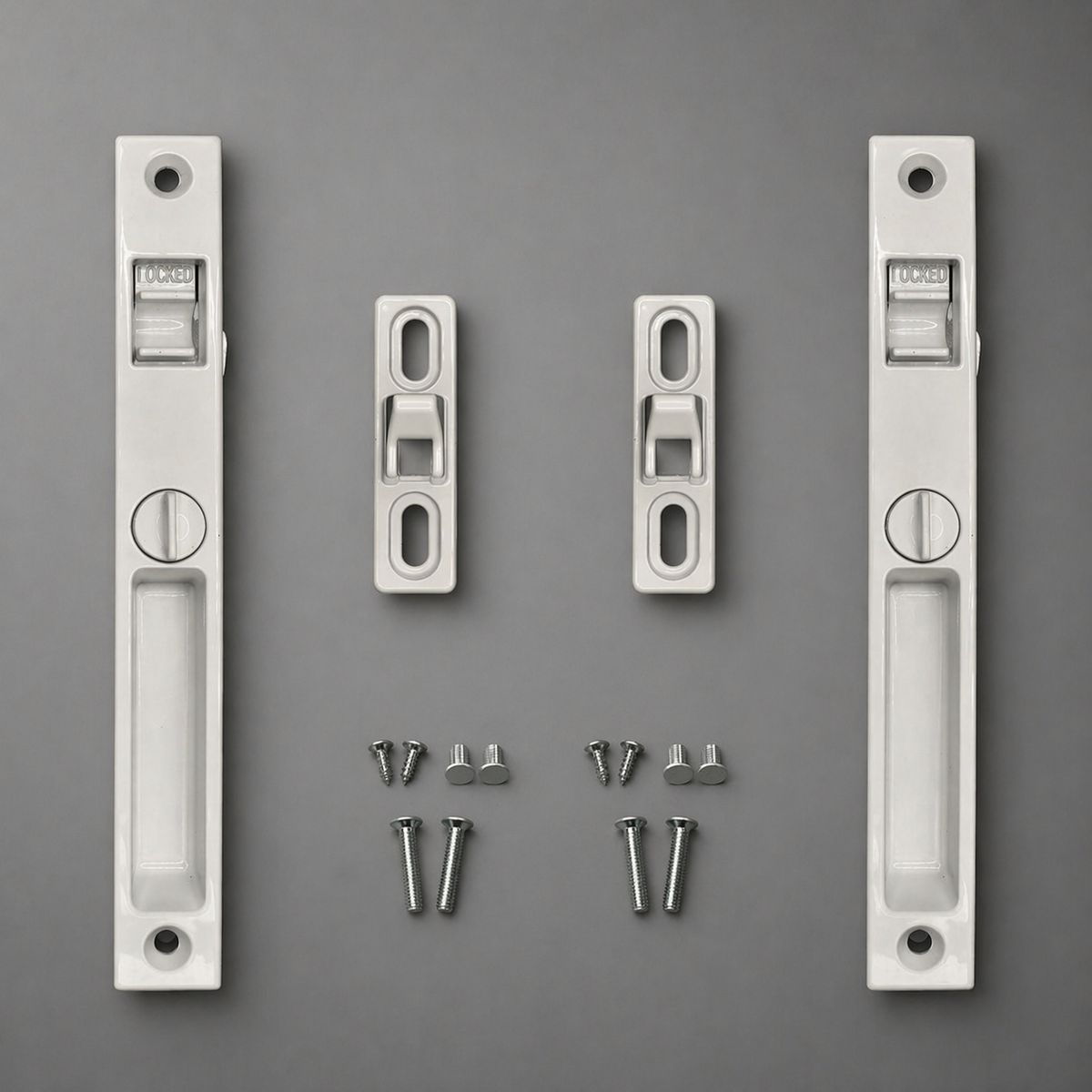 GENERICO - Set 2 Cierre Pestillo Lateral Open Lock Medio - Seguro para Ventana de Aluminio