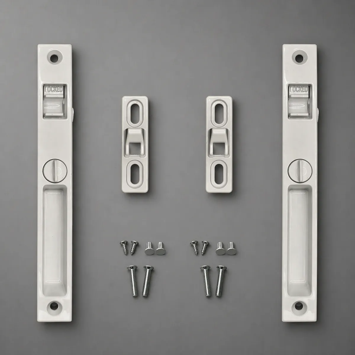 GENERICO - Set 2 Cierre Pestillo Lateral Open Lock Medio - Seguro para Ventana de Aluminio
