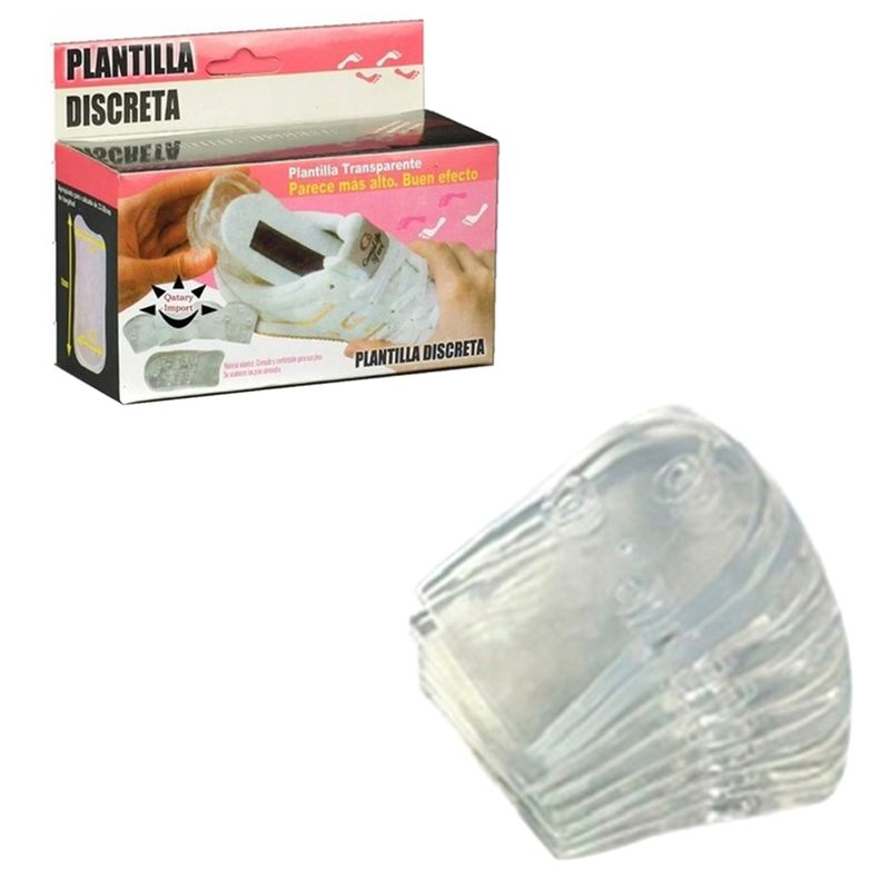 GENERICO - Plantilla Aumenta Estatura Transparente  5Cm