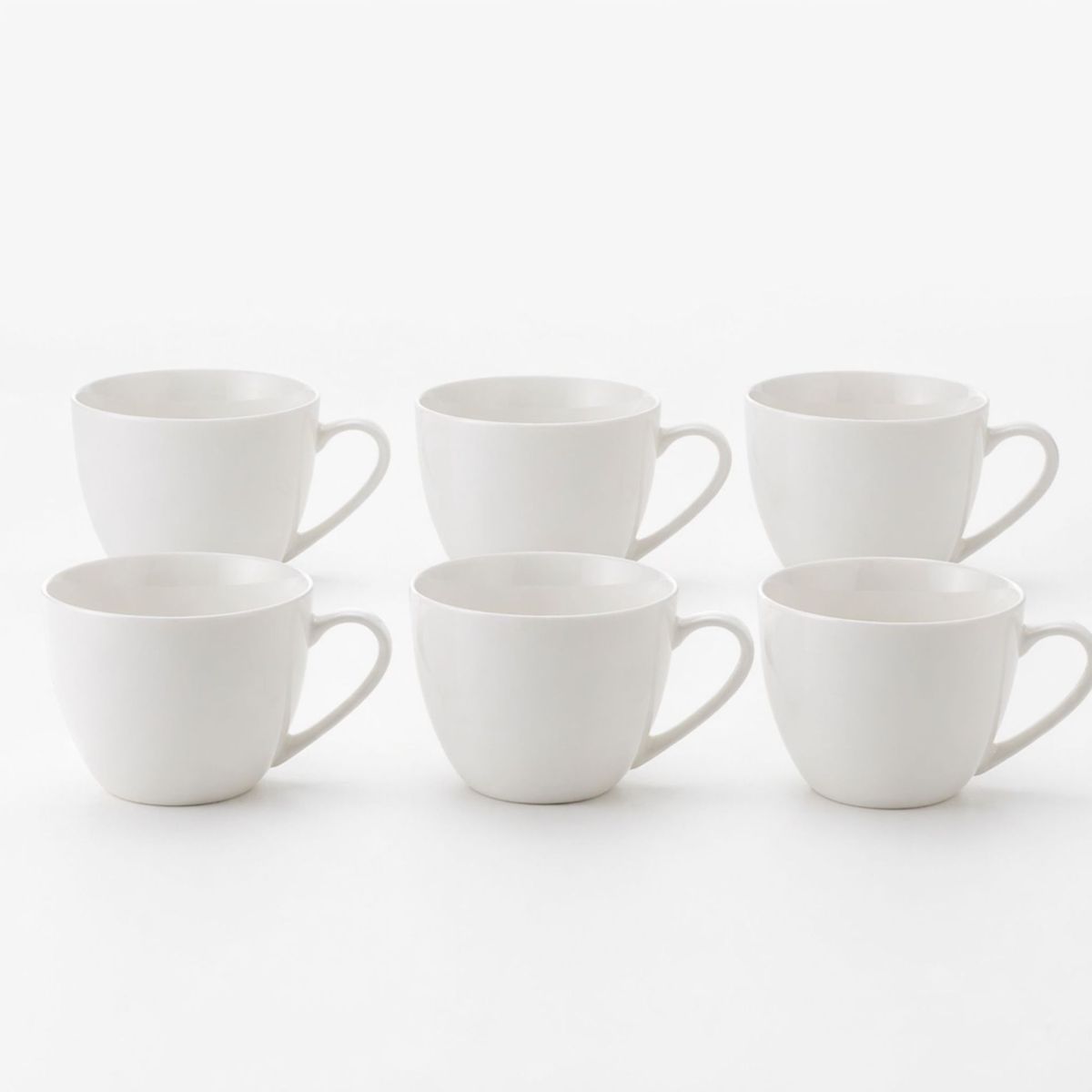 HALLEN - 6 Tazas Té Porcelana Blanca 260ml - Hallen