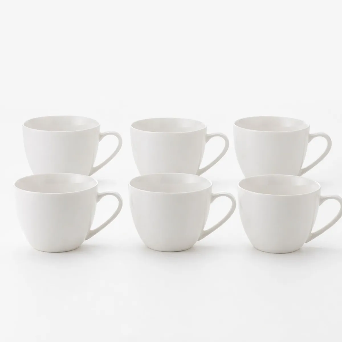HALLEN - 6 Tazas Té Porcelana Blanca 260ml - Hallen
