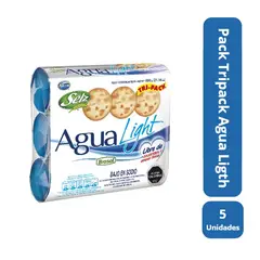 ARCOR - Pack 5 tripack Galletas De Agua Selz Light 600g