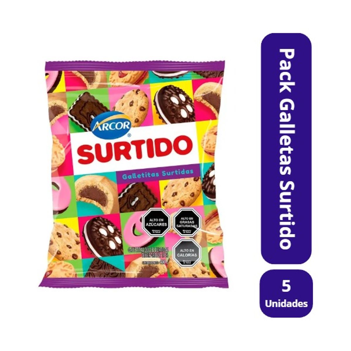 ARCOR - Pack 5 Galletas surtido 400gr