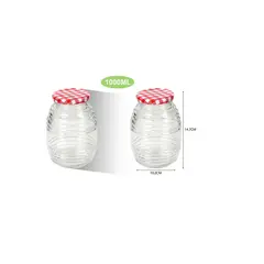 GENERICO - Frasco De Vidrio Conservero 1000ml Con Tapa Rosca Para Cocina