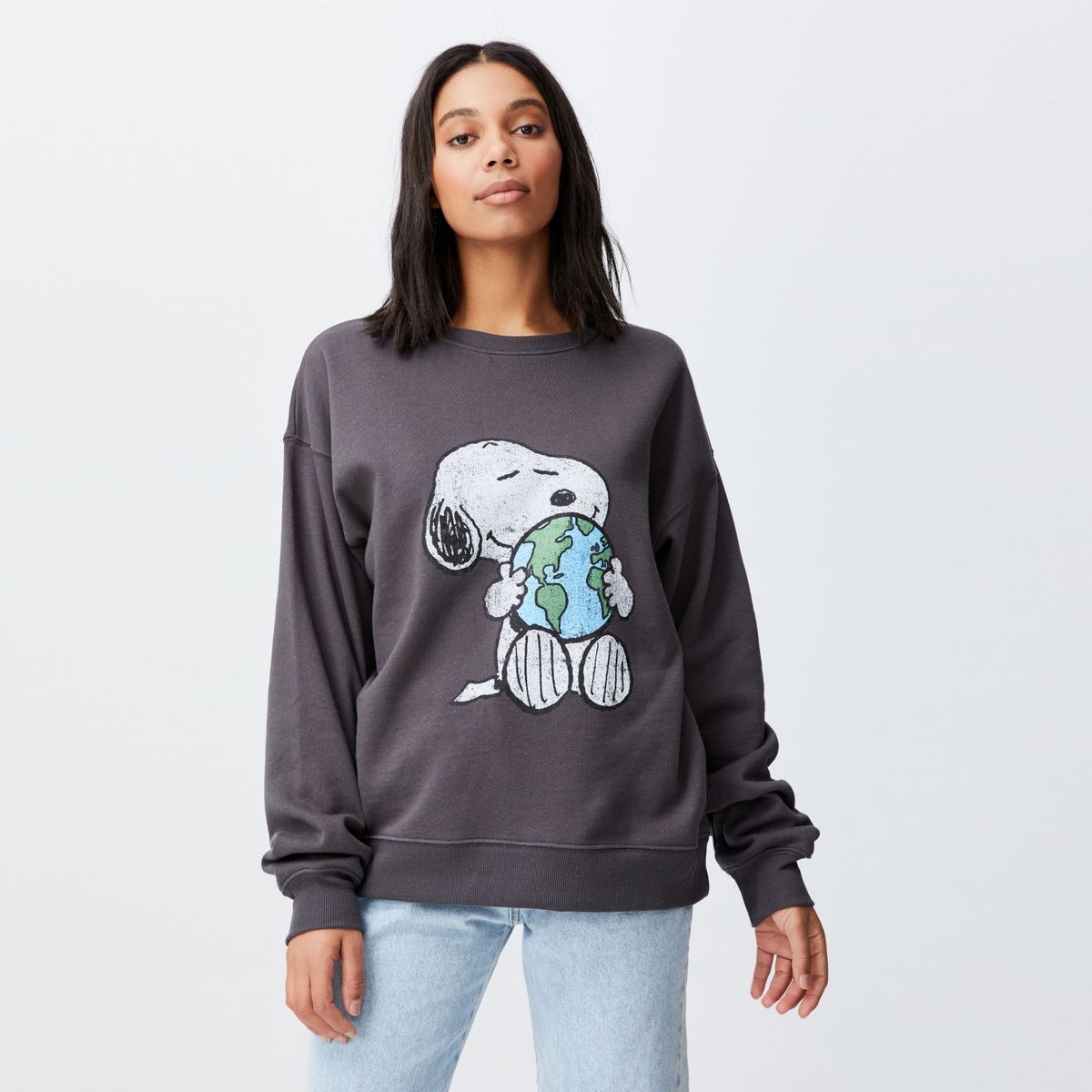COTTON ON - Poleron Manga Larga Snoopy Mujer