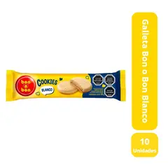 ARCOR - Pack 10 Galleta Bon O Bon Blanco 95 Gr