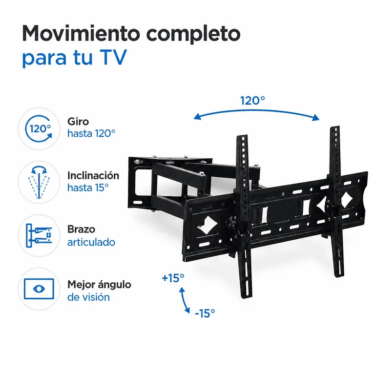 GENERICO Soporte Articulado Tv Pared Doble Brazo 32-70 Pulgadas 56 Kg