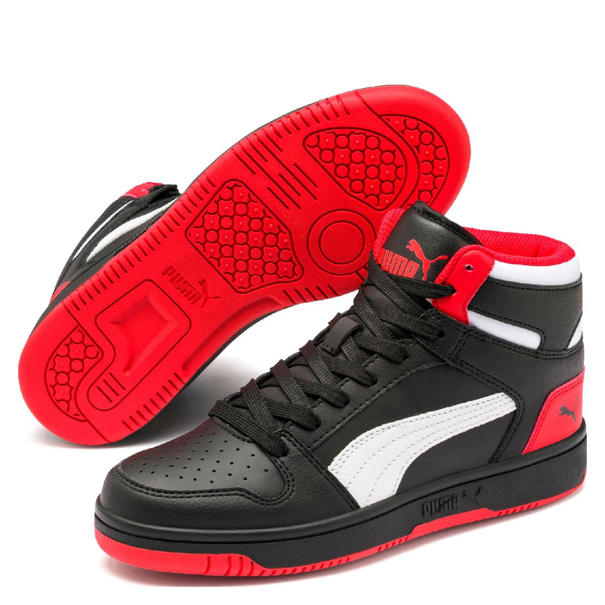 PUMA - Rebound Layup Zapatilla Urbana Niño Negro Puma