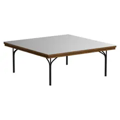 BE DESIGN - Mesa de Centro Be Canela Vidrio Cuadrada