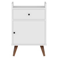 Velador Con Puerta Be Blanco