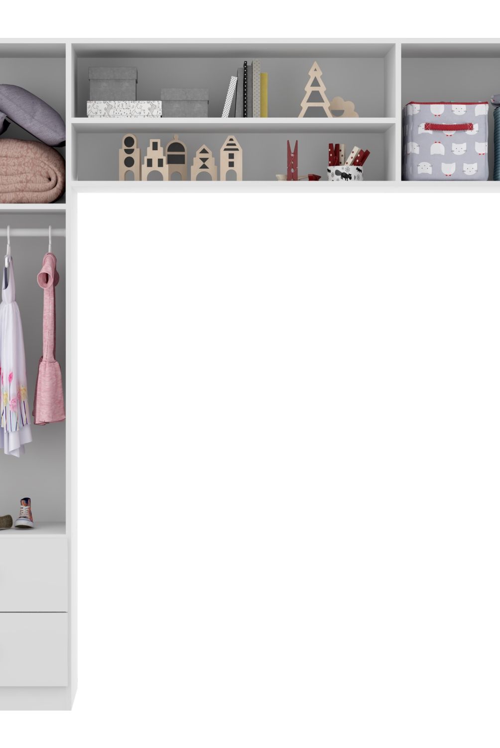 KIDSCOOL - Ropero 2 Puertas Blanco Essencial Kidscool